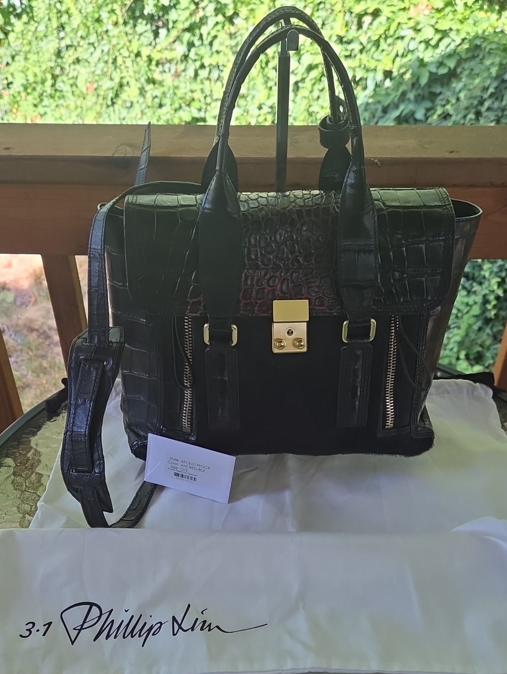 3.1 Phillip Lim  Red/ Black Pashli Satchel